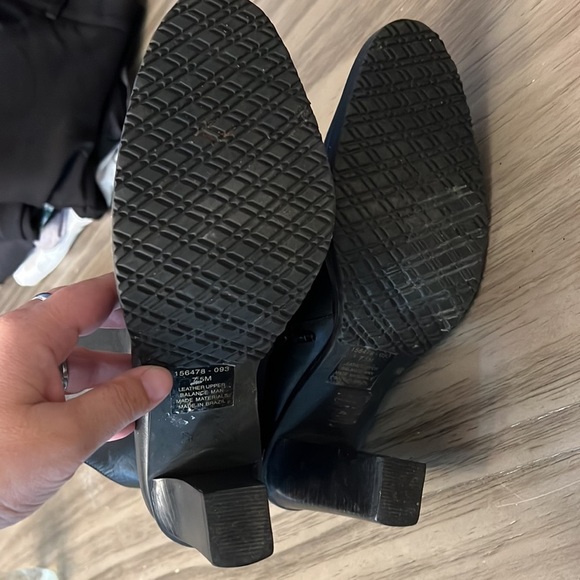 COLIN STUART BLACK LEATHER ANKLE BOOTS 7.5 - Picture 15 of 16